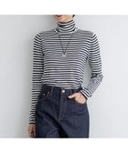 【23区/NIJYUSANKU】の【CLASSY.掲載/洗える】スムージーコットン タートルネック ニット オフ×チャコール系|ID: prp329100004631843 ipo3291000000033332927