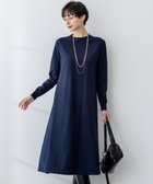 【23区/NIJYUSANKU】の【洗える/吊り干しOK】ヴィスコースストレッチ バックデザイン ニットワンピース ネイビー系|ID: prp329100004631881 ipo3291000000033333169