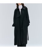 【ベイジ,/BEIGE,】のCOBURN / シルク混ロングステンカラーコート Black|ID: prp329100004631994 ipo3291000000033333917