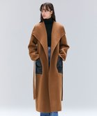 【ベイジ,/BEIGE,】のLEMOORE / ウールリバーフェイクレザーポケット付きコート Caramel|ID: prp329100004631996 ipo3291000000033333927