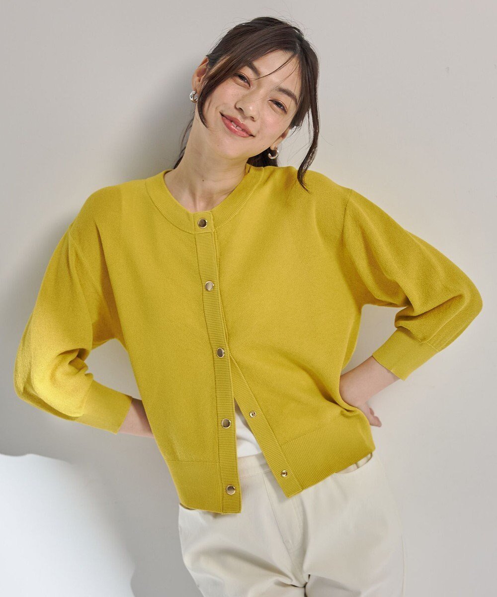 【エニー/ANY】のシアーニットショートカーディガン インテリア・キッズ・メンズ・レディースファッション・服の通販 founy(ファニー) 　ファッション　Fashion　レディースファッション　Fashion for Women　トップス・カットソー　Cut & Sew Tops　ニット　Knit Tops & Sweaters　カーディガン・羽織り　Layered Style Cardigans　インナー　Innerwear　カーディガン　Cardigan, Knitwear　シアー　Sheer, See-Through　ショート　Short, Short Length　タンク　Tank Top, Sleeveless Top　トレンド　Trend, Trending Now　ドット　Polka Dot, Dot Pattern　バランス　Balance, Style Balance　エレガント 上品　Elegant　夏　Summer　春　Spring　S/S・春夏　SS, Spring/Summer, Warm Season　軽量　Lightweight, Ultra Light　イエロー|ID: prp329100004632028 ipo3291000000033334129