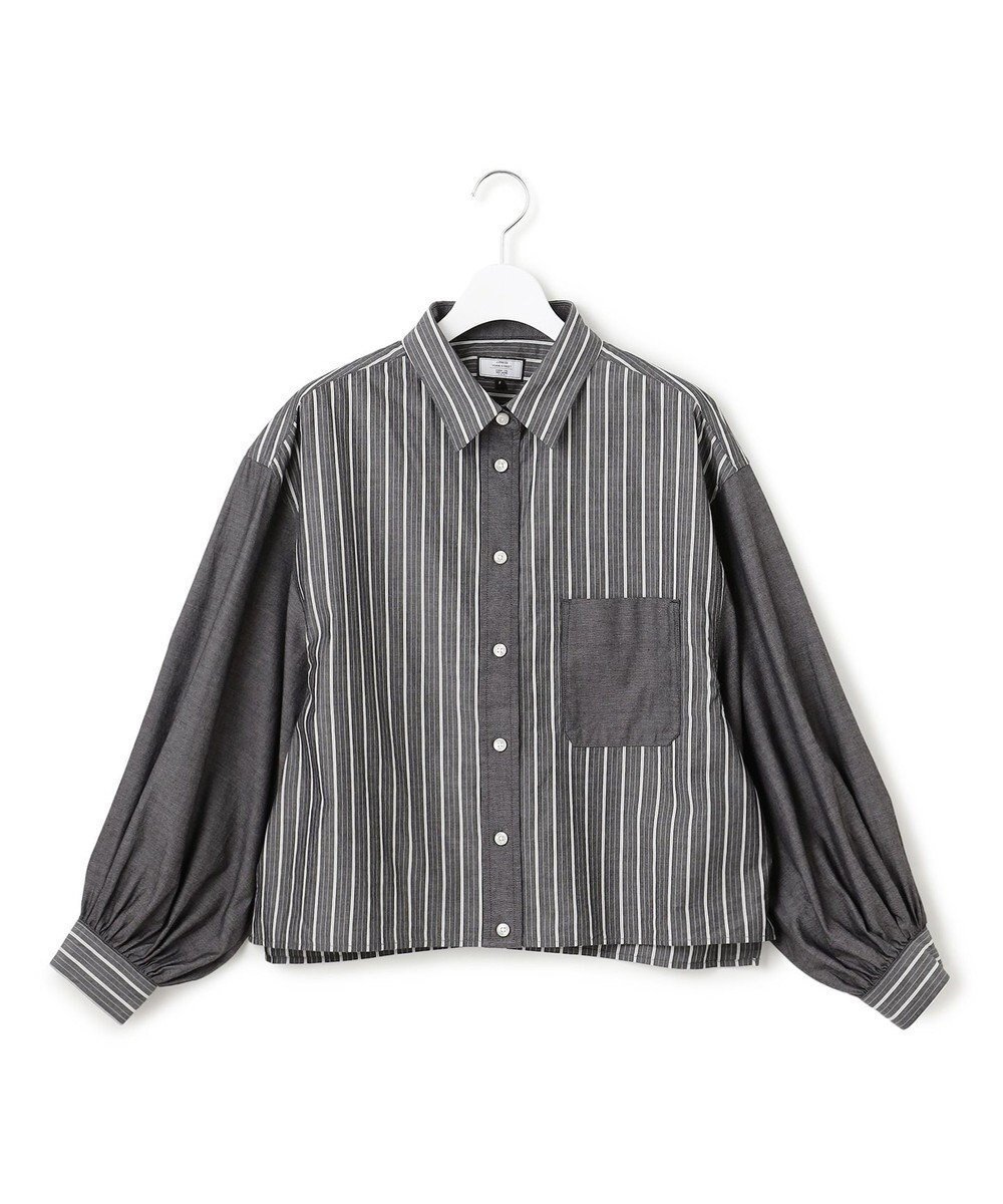【ジェイプレスヨークストリート/J.PRESS YORK STREET】の【WOMEN】タイプライター ショートブラウス インテリア・キッズ・メンズ・レディースファッション・服の通販 founy(ファニー) 　ファッション　Fashion　レディースファッション　Fashion for Women　トップス・カットソー　Cut & Sew Tops　シャツ・ブラウス・オフィスカジュアル　Elegant Blouses & Button-Ups　カーゴパンツ　Cargo Pants, Utility Pants　ギャザー　Gathered, Ruffled　ショート　Short, Short Length　シンプル　Simple, Minimal　スラックス　Slacks, Dress Pants　スリーブ　Sleeve, Long Sleeve / Short Sleeve　タイトスカート　Pencil Skirt, Tight Skirt　タイプライター　Typewriter Fabric, Crisp Cotton　ドレープ　Drape, Draping Fabric　なめらか　Smooth, Silky Texture　バランス　Balance, Style Balance　ボトム　Bottoms, Lower Wear　無地　Plain, Solid Color　A/W・秋冬　Autumn/Winter　エレガント 上品　Elegant　ブラック系1|ID: prp329100004632112 ipo3291000000033334610