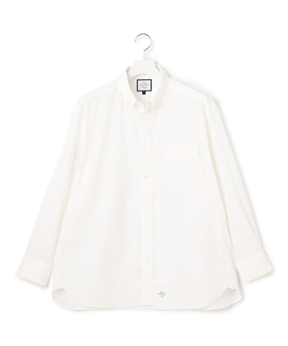 【ジェイプレスヨークストリート/J.PRESS YORK STREET】の【UNISEX】タイプライター ボタンダウンシャツ インテリア・キッズ・メンズ・レディースファッション・服の通販 founy(ファニー) 　ファッション　Fashion　レディースファッション　Fashion for Women　トップス・カットソー　Cut & Sew Tops　シャツ・ブラウス・オフィスカジュアル　Elegant Blouses & Button-Ups　ユニセックス　Unisex, Genderless　おすすめ　Recommended / Our Picks　なめらか　Smooth, Silky Texture　インナー　Innerwear　ストライプ　Stripe, Striped Pattern　タイプライター　Typewriter Fabric, Crisp Cotton　パッチ　Patch, Appliqué　フラップ　Flap, Flap Pocket　フロント　Front, Front Design　ベーシック　Basic, Essential　定番　Standard, Basic Item　A/W・秋冬　Autumn/Winter　ホワイト系|ID: prp329100004632130 ipo3291000000033334703