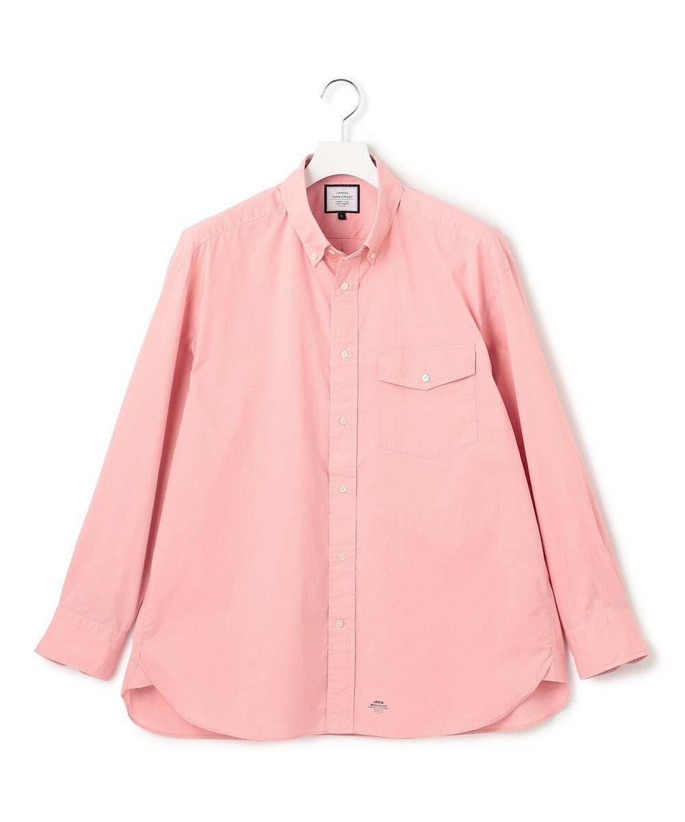 【ジェイプレスヨークストリート/J.PRESS YORK STREET】の【UNISEX】タイプライター ボタンダウンシャツ インテリア・キッズ・メンズ・レディースファッション・服の通販 founy(ファニー) 　ファッション　Fashion　レディースファッション　Fashion for Women　トップス・カットソー　Cut & Sew Tops　シャツ・ブラウス・オフィスカジュアル　Elegant Blouses & Button-Ups　ユニセックス　Unisex, Genderless　おすすめ　Recommended / Our Picks　なめらか　Smooth, Silky Texture　インナー　Innerwear　ストライプ　Stripe, Striped Pattern　タイプライター　Typewriter Fabric, Crisp Cotton　パッチ　Patch, Appliqué　フラップ　Flap, Flap Pocket　フロント　Front, Front Design　ベーシック　Basic, Essential　定番　Standard, Basic Item　A/W・秋冬　Autumn/Winter　ピンク系|ID: prp329100004632130 ipo3291000000033334704