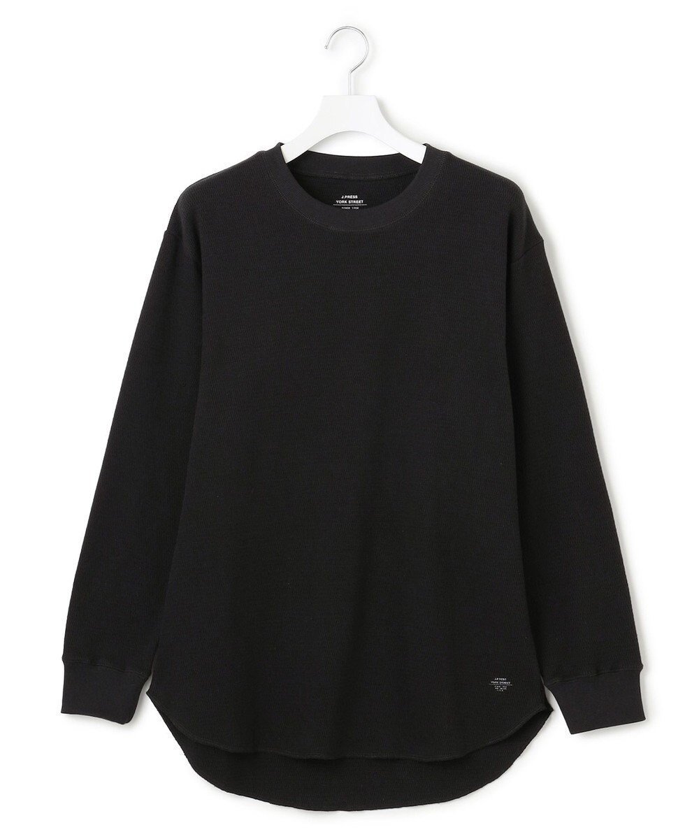 【ジェイプレスヨークストリート/J.PRESS YORK STREET】の【UNISEX】ハニカムワッフル Tシャツ インテリア・キッズ・メンズ・レディースファッション・服の通販 founy(ファニー) ファッション Fashion レディースファッション Fashion for Women トップス・カットソー Cut & Sew Tops シャツ・ブラウス・オフィスカジュアル Elegant Blouses & Button-Ups ロングTシャツ・Tシャツ Longline T-Shirts & Tees カットソー・ベーシックTシャツ Cut-and-Sewn Tops / Stretch Tees & Basics ユニセックス Unisex, Genderless インナー Innerwear カットソー Cut and Sewn Top バランス Balance, Style Balance ワッフル Waffle, Waffle Knit A/W・秋冬 Autumn/Winter ブラック系|ID: prp329100004632137 ipo3291000000033334732