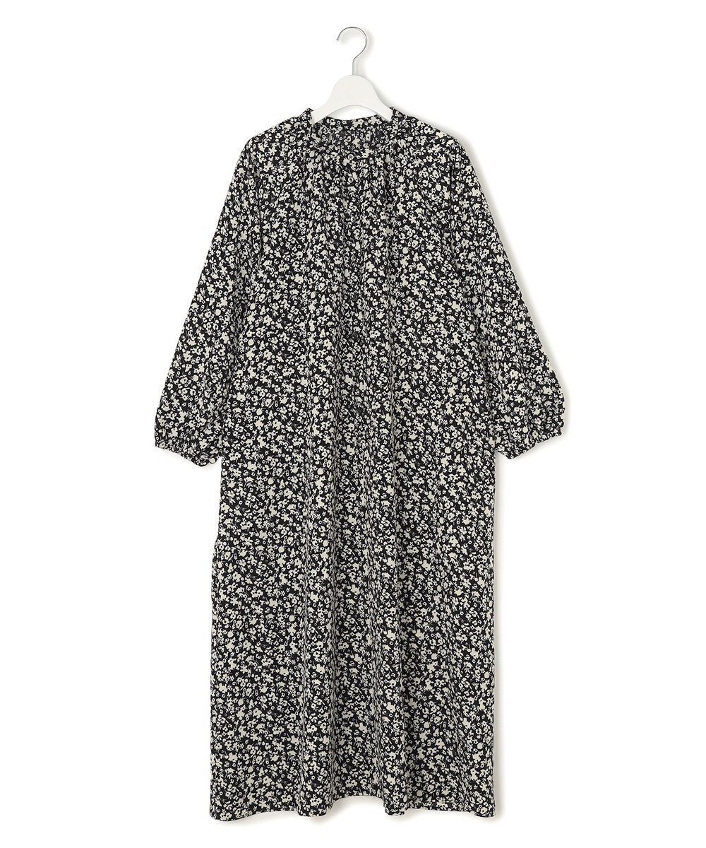 【ジェイプレスヨークストリート/J.PRESS YORK STREET】の【WOMEN】フラワープリント ワンピース インテリア・キッズ・メンズ・レディースファッション・服の通販 founy(ファニー) 　ファッション　Fashion　レディースファッション　Fashion for Women　ワンピース　Dresses　フォーマル・パーティードレス・結婚式用ドレス　Elegant & Casual Dresses　スウェット / スエット　Sweatshirt, Sweatwear　スリーブ　Sleeve, Long Sleeve / Short Sleeve　ダウン　Down, Puffer　デニム　Denim, Jeans Material　ドレス　Dress, One-Piece　バランス　Balance, Style Balance　フラワー　Flower, Floral　フレア　Flare, Flared　プリント　Print, Printed Pattern　無地　Plain, Solid Color　リラックス　Relax, Relaxed Fit　A/W・秋冬　Autumn/Winter　ブラック系5|ID: prp329100004632144 ipo3291000000033334776
