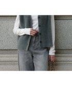 【アンフィーロ 自由区/UNFILO】のナイロンシャギー カーディガン ベスト チャコール|ID: prp329100004632164 ipo3291000000035574640