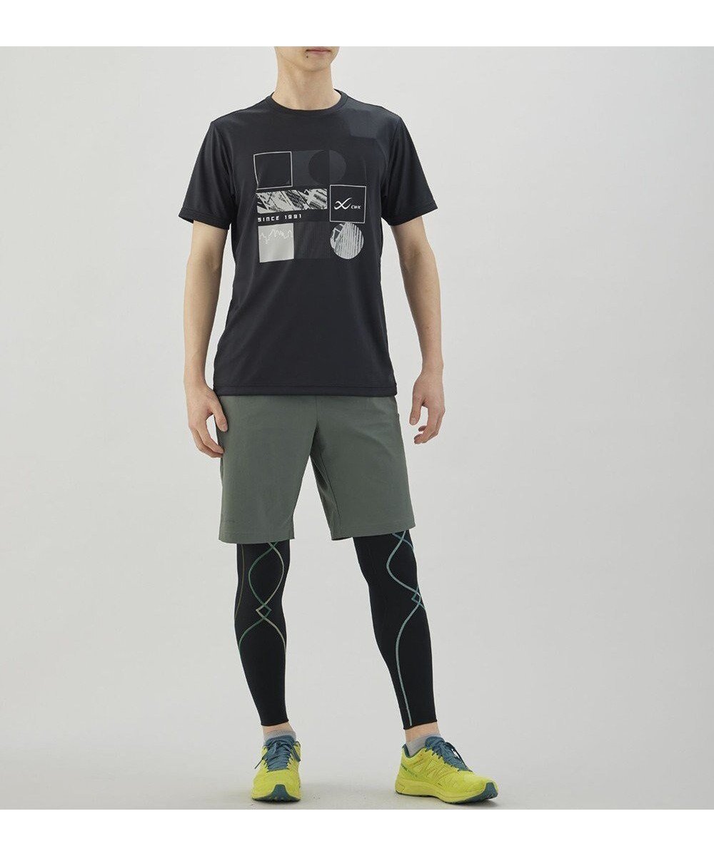 【シーダブリューエックス/CW-X】の【UNISEX】 CW-X トップス Tシャツ 半袖 3分袖 Uネック メッシュ素材 UVカット率90%以上(本体) ユニセックス DLR195 /ワコール インテリア・キッズ・メンズ・レディースファッション・服の通販 founy(ファニー) ファッション Fashion レディースファッション Fashion for Women トップス・カットソー Cut & Sew Tops シャツ・ブラウス・オフィスカジュアル Elegant Blouses & Button-Ups ロングTシャツ・Tシャツ Longline T-Shirts & Tees ユニセックス Unisex, Genderless メッシュ Mesh, Net Fabric 半袖 Short Sleeve, Half Sleeve ブラック|ID: prp329100004632187 ipo3291000000033334975