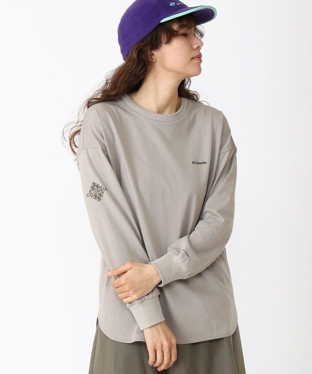 【コロンビア/Columbia】のColumbia/ ウィメンズジプシーバードロングスリーブクルー /コロンビア インテリア・キッズ・メンズ・レディースファッション・服の通販 founy(ファニー) 　ファッション　Fashion　レディースファッション　Fashion for Women　トップス・カットソー　Cut & Sew Tops　シャツ・ブラウス・オフィスカジュアル　Elegant Blouses & Button-Ups　ロングTシャツ・Tシャツ　Longline T-Shirts & Tees　カットソー・ベーシックTシャツ　Cut-and-Sewn Tops / Stretch Tees & Basics　カットソー　Cut and Sewn Top　ショルダー　Shoulder, Shoulder Strap　スリット　Slit, Slit Detail　スリーブ　Sleeve, Long Sleeve / Short Sleeve　テクスチャー　Texture, Textured Fabric　トレンド　Trend, Trending Now　ドロップ　Drop Shoulder, Dropped Style　フィット　Fit, Slim Fit　リラックス　Relax, Relaxed Fit　ルーズ　Loose, Oversized　ロング　Long, Long-Length　A/W・秋冬　Autumn/Winter　S/S・春夏　SS, Spring/Summer, Warm Season　新作・新入荷　New Arrivals / New In　夏　Summer　Flint Grey|ID: prp329100004632203 ipo3291000000033335032