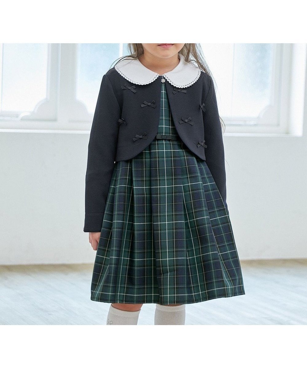 【エニファム/any FAM / KIDS】のチェック柄ジャンパースカート インテリア・キッズ・メンズ・レディースファッション・服の通販 founy(ファニー) 　ファッション　Fashion　キッズファッション　Fashion for Kids　ワンピース　Dresses　インナー　Innerwear　春　Spring　チェック　Check, Plaid, Tartan　ハンカチ　Handkerchief, Hanky　フレア　Flare, Flared　ポケット　Pocket, Pocket Detail　リボン　Ribbon, Bow　S/S・春夏　SS, Spring/Summer, Warm Season　おすすめ　Recommended / Our Picks　夏　Summer　エレガント 上品　Elegant　セレモニー　Ceremony　入学式　Entrance Ceremony　結婚式　Wedding　ブラックウォッチ|ID: prp329100004632930 ipo3291000000033487210