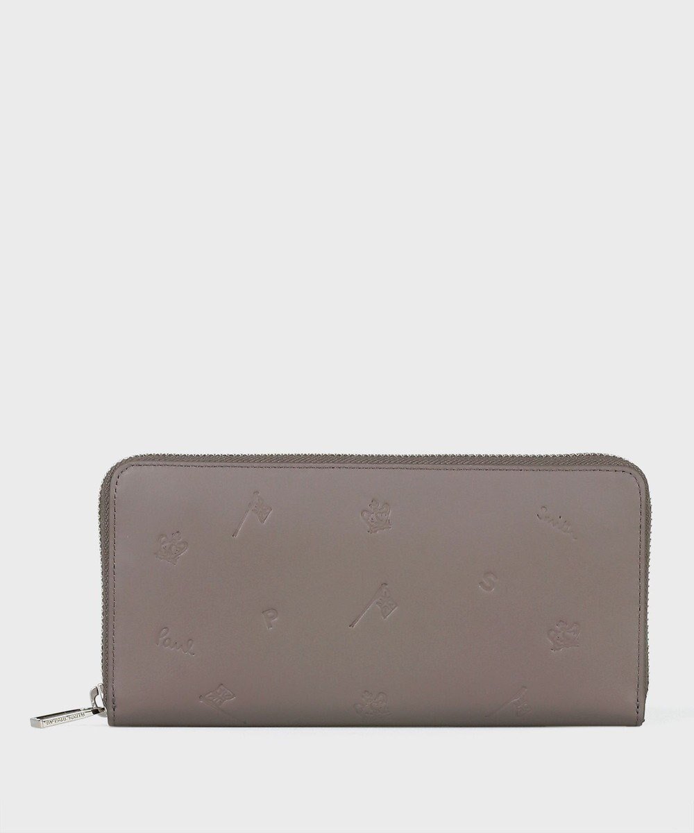 【ポールスミス/Paul Smith / MEN】のPS Paul Smith ドローイング ラウンドジップ 長財布 インテリア・キッズ・メンズ・レディースファッション・服の通販 founy(ファニー) 　ファッション　Fashion　メンズファッション　Fashion for Men　クラウン　Crown, Royal Motif　財布　Wallet, Purse　ハンド　Hand, Handmade　ポケット　Pocket, Pocket Detail　メンズ　Men's, Menswear　ランダム　Random, Irregular　グレイッシュベージュ|ID: prp329100004632958 ipo3291000000033344525