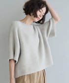 【アンフィーロ 自由区/UNFILO】のナイロンシャギー ハーフスリーブプルオーバー 人気、トレンドファッション・服の通販 founy(ファニー) ファッション Fashion レディースファッション Fashion for Women トップス・カットソー Cut & Sew Tops ニット Knit Tops & Sweaters カジュアルプルオーバー・ニットトップス Pullovers & Knit Tops / Casual Pullovers ウォッシャブル Machine Washable セーター Sweater, Knitwear リラックス Relax, Relaxed Fit エレガント 上品 Elegant 秋 Autumn A/W・秋冬 Autumn/Winter thumbnail グレージュ|ID: prp329100004633090 ipo3291000000033347215