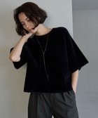 【アンフィーロ 自由区/UNFILO】のナイロンシャギー ハーフスリーブプルオーバー 人気、トレンドファッション・服の通販 founy(ファニー) ファッション Fashion レディースファッション Fashion for Women トップス・カットソー Cut & Sew Tops ニット Knit Tops & Sweaters カジュアルプルオーバー・ニットトップス Pullovers & Knit Tops / Casual Pullovers ウォッシャブル Machine Washable セーター Sweater, Knitwear リラックス Relax, Relaxed Fit エレガント 上品 Elegant 秋 Autumn A/W・秋冬 Autumn/Winter thumbnail ブラック|ID: prp329100004633090 ipo3291000000033347216