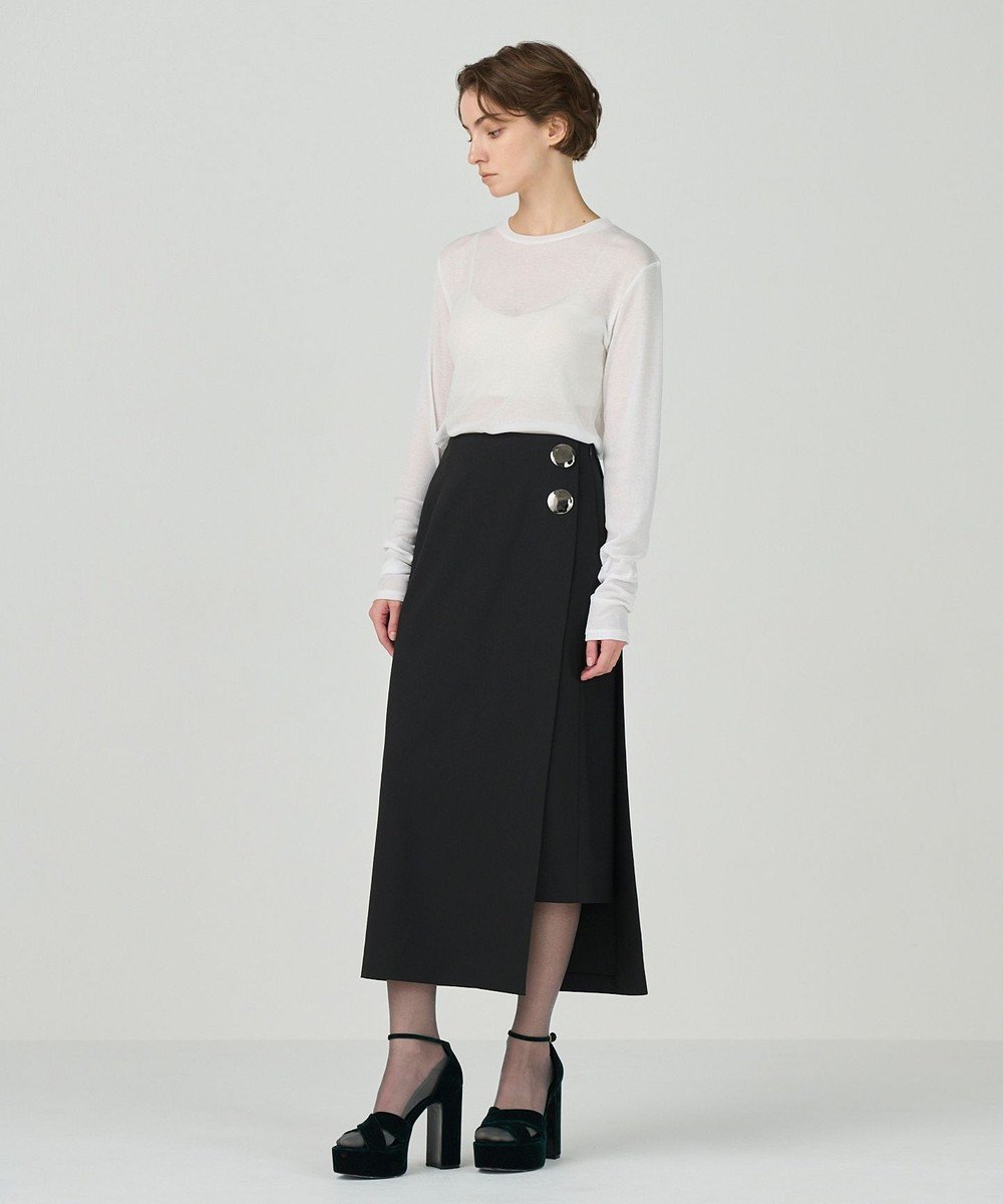 【グレース コンチネンタル/GRACE CONTINENTAL】のラップタイトスカート インテリア・キッズ・メンズ・レディースファッション・服の通販 founy(ファニー) 　ファッション　Fashion　レディースファッション　Fashion for Women　スカート　Skirts　おすすめ　Recommended / Our Picks　コンシャス　Conscious, Bodycon　タイトスカート　Pencil Skirt, Tight Skirt　ツイル　Twist, Twisted Detail　メタル　Metal, Metal Parts　ラップ　Wrap, Wrap Design　夏　Summer　S/S・春夏　SS, Spring/Summer, Warm Season　A/W・秋冬　Autumn/Winter　ブラック|ID: prp329100004633510 ipo3291000000033354005