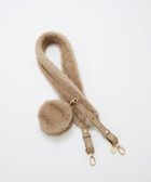 【トプカピ/TOPKAPI】の【TREASURE TOPKAPI】ムートンポーチ付き ショルダーベルト / スマホストラップ グレージュ|ID: prp329100004633616 ipo3291000000033499136