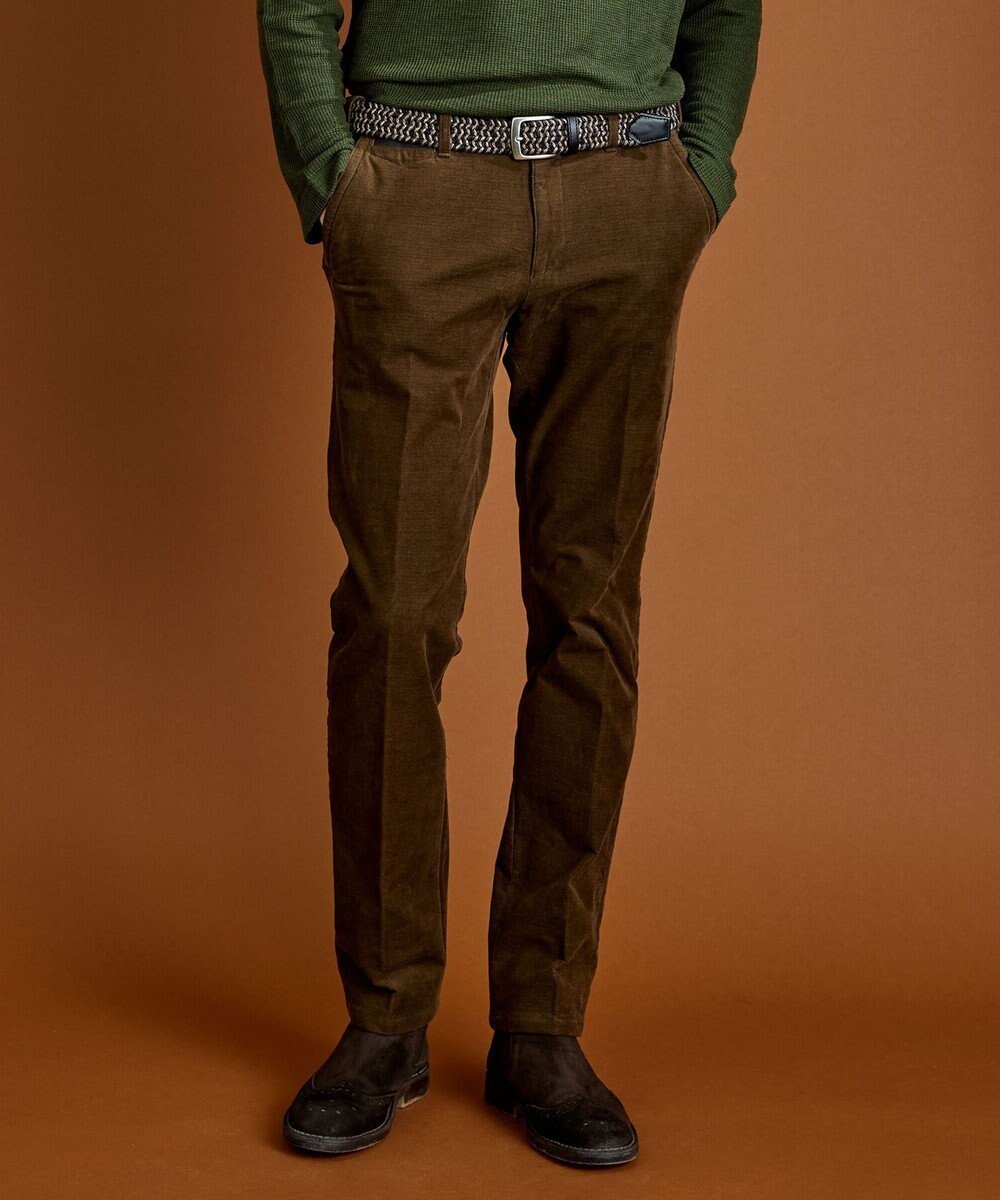 【ジョセフ アブード/JOSEPH ABBOUD / MEN】の【ウエストも伸びる!/2WAYストレッチ/暖かい/オーガニック】オーガニックコットン ウオーム パンツ インテリア・キッズ・メンズ・レディースファッション・服の通販 founy(ファニー) 　ファッション　Fashion　メンズファッション　Fashion for Men　ボトムス　Bottoms　ウォーム　Warm Fabric　オーガニック　Organic Cotton　コーデュロイ　Corduroy, Cord Fabric　ストレッチ　Stretch, Stretchy Fabric　防寒　Cold Protection, Winter-Ready　冬　Winter / This Winter　A/W・秋冬　Autumn/Winter　ダークブラウン系|ID: prp329100004633639 ipo3291000000033564019