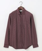 【ジョセフ アブード/JOSEPH ABBOUD / MEN】の【綿100%・自然なストレッチ】マイクロストライプジャージー シャツ ワイン系1|ID: prp329100004633641 ipo3291000000033357113