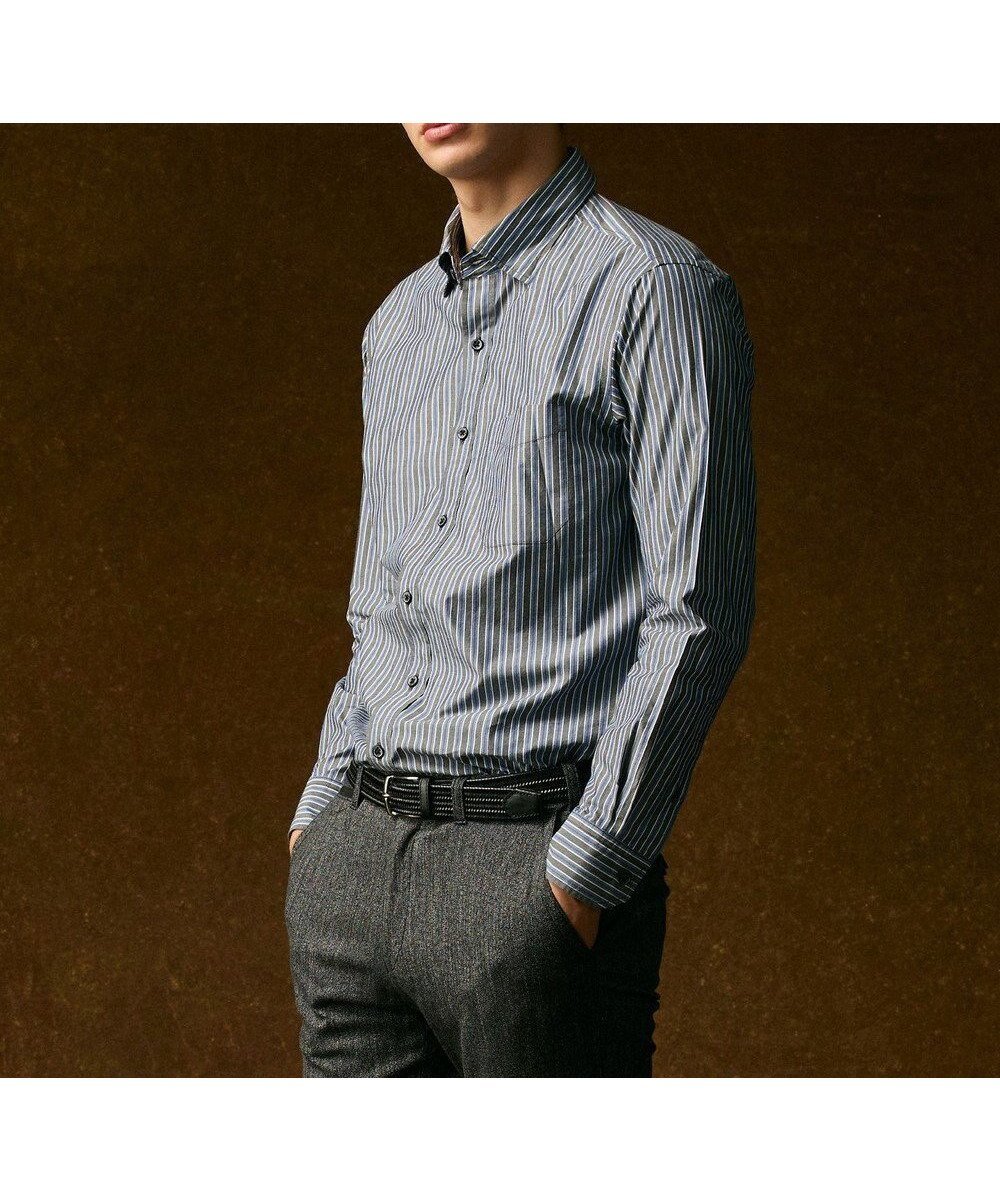 【ジョセフ アブード/JOSEPH ABBOUD / MEN】の【シルク×綿ブレンド】シルクコットンストライプ シャツ 人気、トレンドファッション・服の通販 founy(ファニー) ファッション Fashion メンズファッション Fashion for Men トップス・カットソー Cut & Sew Tops メンズシャツ Shirts インナー Innerwear シルク Silk, 100% Silk シンプル Simple, Minimal ジャケット Jacket, Outerwear ストライプ Stripe, Striped Pattern デニム Denim, Jeans Material ドレープ Drape, Draping Fabric A/W・秋冬 Autumn/Winter S/S・春夏 SS, Spring/Summer, Warm Season おすすめ Recommended / Our Picks 夏 Summer エレガント 上品 Elegant ビジネス 仕事 通勤 Business / Work / Commuting other-1|ID: prp329100004633642 ipo3291000000033640079