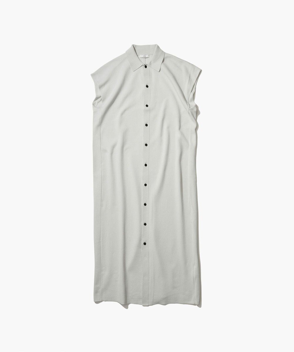 【エイトン/ATON】の50/2 NATURAL DYED ORGANIC ポロドレス インテリア・キッズ・メンズ・レディースファッション・服の通販 founy(ファニー) 　ファッション　Fashion　レディースファッション　Fashion for Women　ワンピース　Dresses　フォーマル・パーティードレス・結婚式用ドレス　Elegant & Casual Dresses　インド　Indian Textile　オーガニック　Organic Cotton　春　Spring　カーディガン　Cardigan, Knitwear　ダブル　Double, Double-Breasted　ドレス　Dress, One-Piece　ノースリーブ　Sleeveless, No-Sleeve　マキシ　Maxi, Full Length　S/S・春夏　SS, Spring/Summer, Warm Season　再入荷　Restock / Back in Stock　夏　Summer　LIGHT GRAY|ID: prp329100004633649 ipo3291000000033357283
