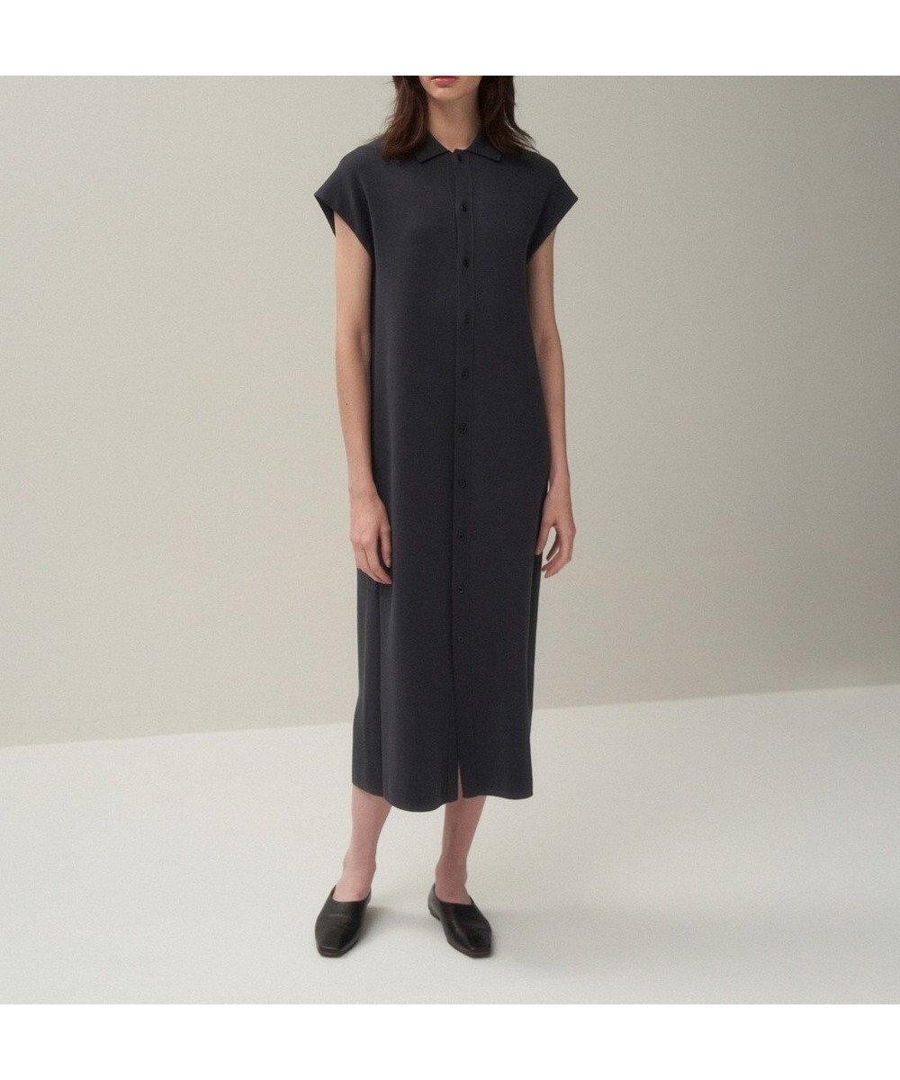 【エイトン/ATON】の50/2 NATURAL DYED ORGANIC ポロドレス インテリア・キッズ・メンズ・レディースファッション・服の通販 founy(ファニー) 　ファッション　Fashion　レディースファッション　Fashion for Women　ワンピース　Dresses　フォーマル・パーティードレス・結婚式用ドレス　Elegant & Casual Dresses　インド　Indian Textile　オーガニック　Organic Cotton　春　Spring　カーディガン　Cardigan, Knitwear　ダブル　Double, Double-Breasted　ドレス　Dress, One-Piece　ノースリーブ　Sleeveless, No-Sleeve　マキシ　Maxi, Full Length　S/S・春夏　SS, Spring/Summer, Warm Season　再入荷　Restock / Back in Stock　夏　Summer　CHARCOAL GRAY|ID: prp329100004633649 ipo3291000000033357284