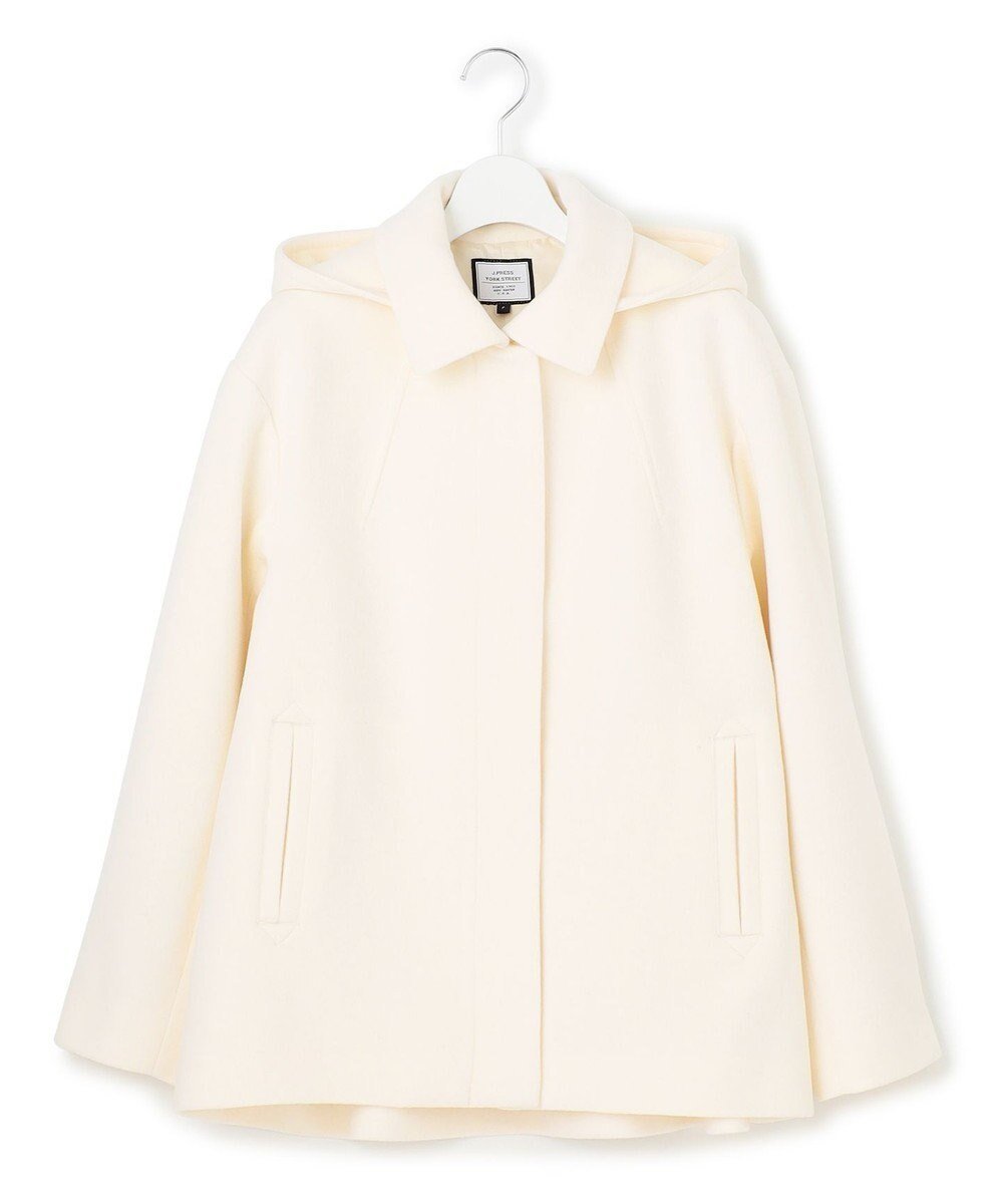 【ジェイプレスヨークストリート/J.PRESS YORK STREET】の【WOMEN】2wayショートウールアンゴラビーバー コート インテリア・キッズ・メンズ・レディースファッション・服の通販 founy(ファニー) 　ファッション　Fashion　レディースファッション　Fashion for Women　アウター　Coat / Outerwear Collection　コート・ロングコート・ピーコート　Long Coats, Peacoats & More　レディースジャケット・軽アウター　Jackets　アクリル　Acrylic Material　アンゴラ　Angora Knitwear　ショート　Short, Short Length　ジャケット　Jacket, Outerwear　ボトム　Bottoms, Lower Wear　A/W・秋冬　Autumn/Winter　エレガント 上品　Elegant　アイボリー系|ID: prp329100004633654 ipo3291000000033357476