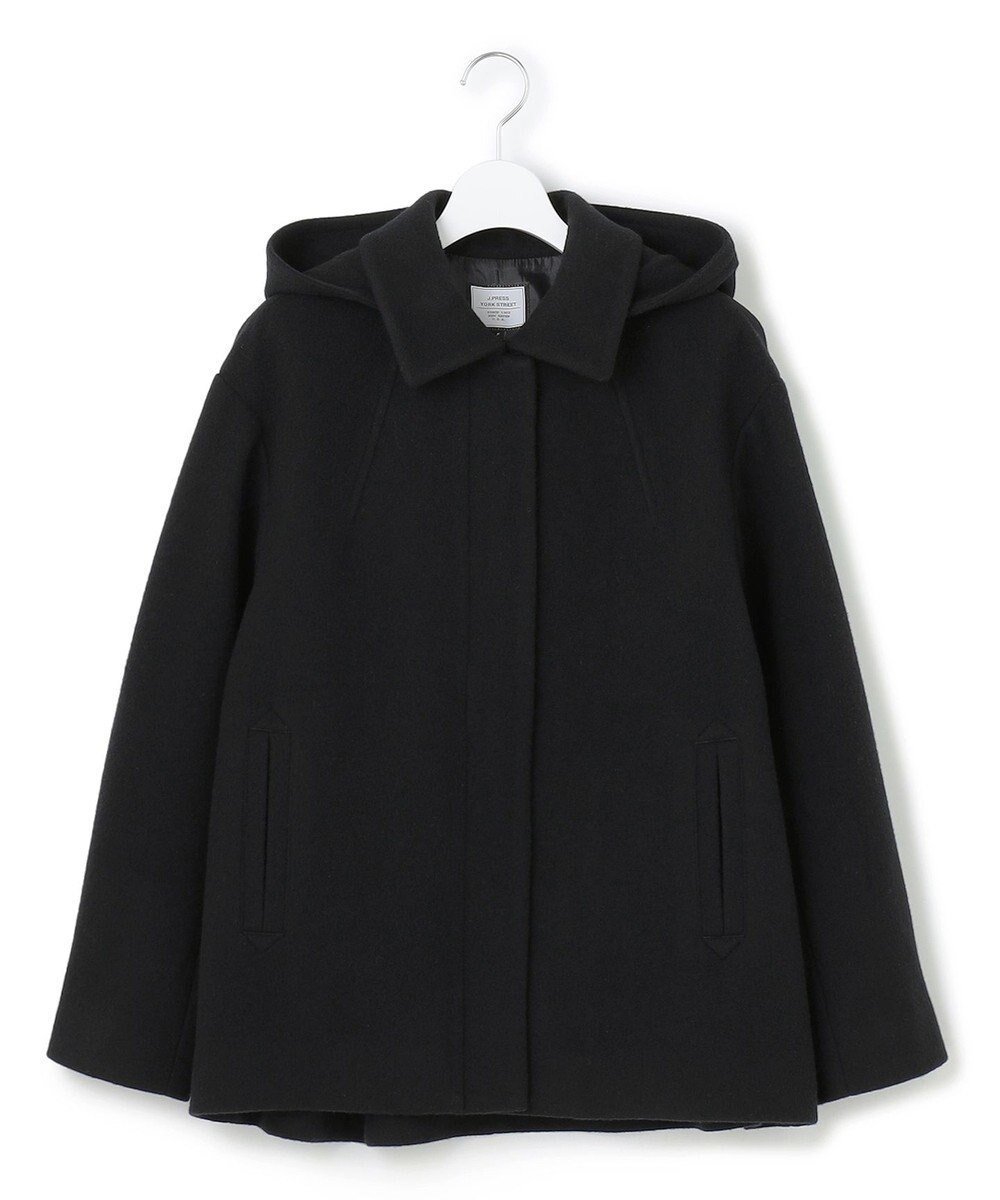 【ジェイプレスヨークストリート/J.PRESS YORK STREET】の【WOMEN】2wayショートウールアンゴラビーバー コート インテリア・キッズ・メンズ・レディースファッション・服の通販 founy(ファニー) 　ファッション　Fashion　レディースファッション　Fashion for Women　アウター　Coat / Outerwear Collection　コート・ロングコート・ピーコート　Long Coats, Peacoats & More　レディースジャケット・軽アウター　Jackets　アクリル　Acrylic Material　アンゴラ　Angora Knitwear　ショート　Short, Short Length　ジャケット　Jacket, Outerwear　ボトム　Bottoms, Lower Wear　A/W・秋冬　Autumn/Winter　エレガント 上品　Elegant　ブラック系|ID: prp329100004633654 ipo3291000000033357477