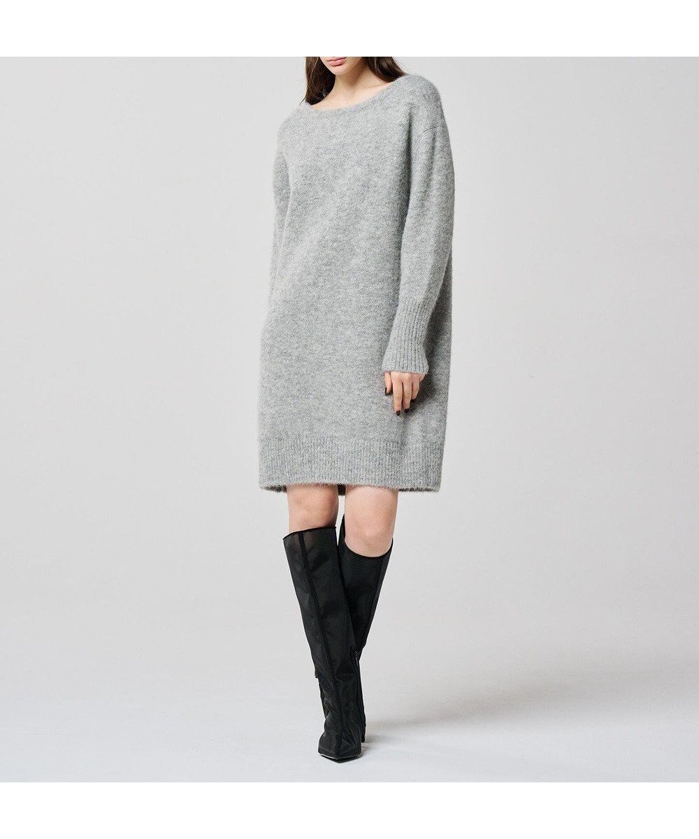 【アンクレイヴ/uncrave】の【手洗い可】アルパカニット ワンピース(uncrave WHITE) インテリア・キッズ・メンズ・レディースファッション・服の通販 founy(ファニー) 　ファッション　Fashion　レディースファッション　Fashion for Women　ワンピース　Dresses　ニットワンピース　Knit Dresses　ストレッチ　Stretch, Stretchy Fabric　タイツ　Tights, Legwear　チュニック　Tunic, Long Top　デコルテ　Décolleté, Neckline　レギンス　Leggings, Stretch Pants　ロング　Long, Long-Length　A/W・秋冬　Autumn/Winter　ライトグレー|ID: prp329100004633661 ipo3291000000033357674
