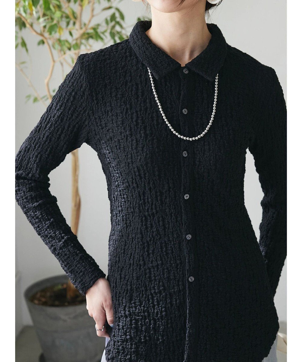 【グリーンパークス/Green Parks】のAnriettMusee ふくれジャガードシャツ 人気、トレンドファッション・服の通販 founy(ファニー) 　ファッション　Fashion　レディースファッション　Fashion for Women　トップス・カットソー　Cut & Sew Tops　シャツ・ブラウス・オフィスカジュアル　Elegant Blouses & Button-Ups　エレガント 上品　Elegant　春　Spring　コンパクト　Compact, Small Size　シンプル　Simple, Minimal　スタイリッシュ　Stylish, Fashionable　フィット　Fit, Slim Fit　フランス　France, French　ポケット　Pocket, Pocket Detail　リラックス　Relax, Relaxed Fit　S/S・春夏　SS, Spring/Summer, Warm Season　おすすめ　Recommended / Our Picks　夏　Summer　ビジネス 仕事 通勤　Business / Work / Commuting　 other-1|ID: prp329100004633668 ipo3291000000033554701