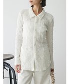 【グリーンパークス/Green Parks】のAnriettMusee ふくれジャガードシャツ Off White|ID: prp329100004633668 ipo3291000000033554705