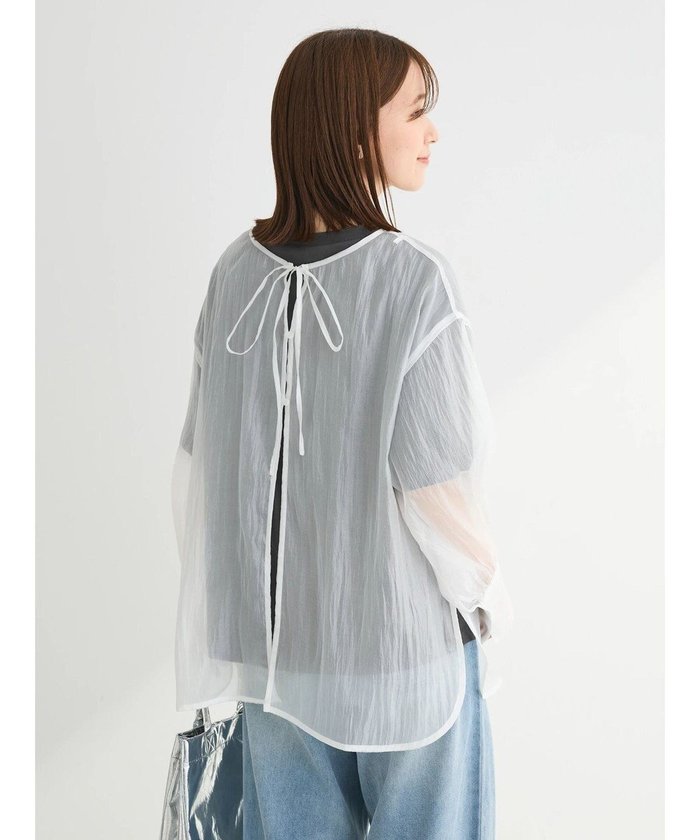 【グリーンパークス/Green Parks】の・ELENCARE DUE 2wayシアーブラウス インテリア・キッズ・メンズ・レディースファッション・服の通販 founy(ファニー) https://founy.com/ ファッション Fashion レディースファッション Fashion for Women ワンピース Dresses チュニック Tunic Tops & Dresses シアー Sheer, See-Through チュニック Tunic, Long Top ポケット Pocket, Pocket Detail リボン Ribbon, Bow 夏 Summer 春 Spring S/S・春夏 SS, Spring/Summer, Warm Season |ID: prp329100004633683 ipo3291000000033358371
