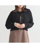 【アースミュージックアンドエコロジー/earth music&ecology】の格子編み襟付きニットカーディガン 人気、トレンドファッション・服の通販 founy(ファニー) ファッション Fashion レディースファッション Fashion for Women トップス・カットソー Cut & Sew Tops ニット Knit Tops & Sweaters カーディガン・羽織り Layered Style Cardigans カーディガン Cardigan, Knitwear ショート Short, Short Length トレンド Trend, Trending Now ポケット Pocket, Pocket Detail 再入荷 Restock / Back in Stock A/W・秋冬 Autumn/Winter thumbnail Black|ID: prp329100004633711 ipo3291000000033358788