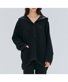 【ベイジ,/BEIGE,】の【洗える】POMONA / Vネックフード付プルオーバー Black|ID: prp329100004633781 ipo3291000000033359528