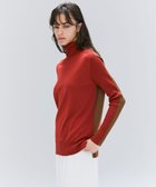 【ベイジ,/BEIGE,】の【洗える・VERY NaVY掲載】LA MONNAIE / バイカラーウールタートルニット OrangeRed × Caramel|ID: prp329100004633782 ipo3291000000035574560