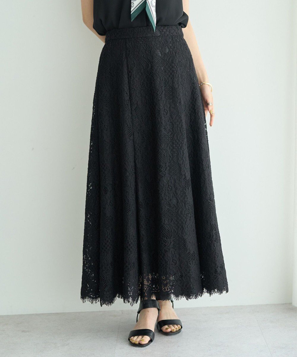 【イェッカ ヴェッカ/YECCA VECCA】のスカラップレースマーメイドスカート インテリア・キッズ・メンズ・レディースファッション・服の通販 founy(ファニー) ファッション Fashion レディースファッション Fashion for Women スカート Skirts おすすめ Recommended / Our Picks カットソー Cut and Sewn Top シンプル Simple, Minimal スカラップ Scallop, Scalloped Edge パターン Pattern, Design Print フェミニン Feminine, Girly ポケット Pocket, Pocket Detail レース Lace, Lace Fabric ロング Long, Long-Length エレガント 上品 Elegant A/W・秋冬 Autumn/Winter Black|ID: prp329100004633785 ipo3291000000033359566