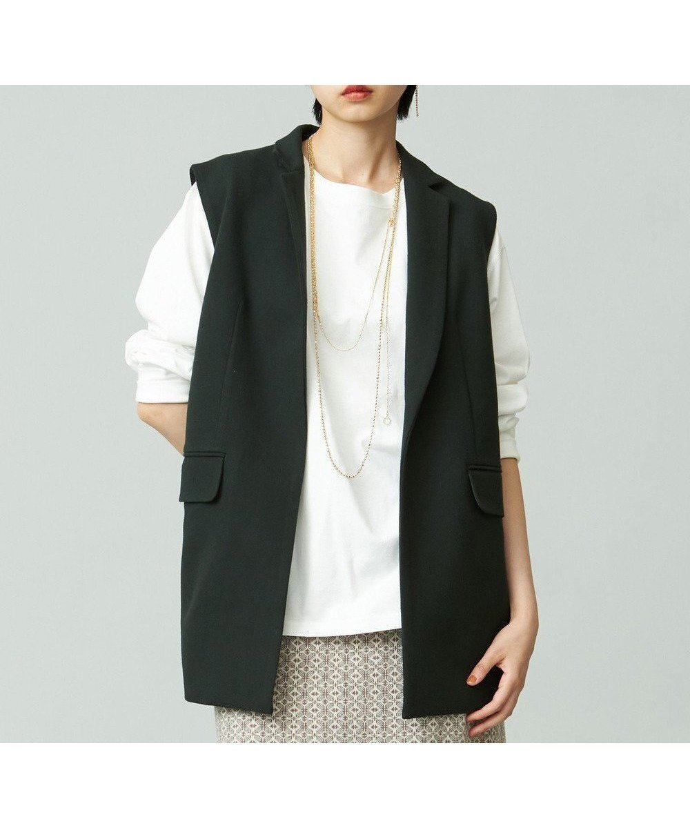 【ジェイプレスヨークストリート/J.PRESS YORK STREET】の【WOMEN】ジャケット ジレ インテリア・キッズ・メンズ・レディースファッション・服の通販 founy(ファニー) 　ファッション　Fashion　レディースファッション　Fashion for Women　アウター　Coat / Outerwear Collection　レディースジャケット・軽アウター　Jackets　インナー　Innerwear　ジャケット　Jacket, Outerwear　A/W・秋冬　Autumn/Winter　ダークグリーン系|ID: prp329100004633792 ipo3291000000033359630