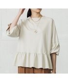 【自由区/JIYU-KU】のクリアコットンポンチペプラム カットソー 人気、トレンドファッション・服の通販 founy(ファニー) ファッション Fashion レディースファッション Fashion for Women トップス・カットソー Cut & Sew Tops シャツ・ブラウス・オフィスカジュアル Elegant Blouses & Button-Ups ロングTシャツ・Tシャツ Longline T-Shirts & Tees カットソー・ベーシックTシャツ Cut-and-Sewn Tops / Stretch Tees & Basics カットソー Cut and Sewn Top ストレッチ Stretch, Stretchy Fabric タフタ Taffeta, Structured Fabric ツイスト Tweed, Tweed Fabric ドレープ Drape, Draping Fabric ペプラム Peplum, Flared Hem A/W・秋冬 Autumn/Winter thumbnail ベージュ|ID: prp329100004633805 ipo3291000000033572363