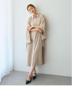 【イェッカ ヴェッカ/YECCA VECCA】のカーゴデザイン配色シャツワンピース Light Beige|ID: prp329100004633810 ipo3291000000033359849