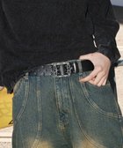 【ウィゴー/WEGO】のMクロスモチーフスタッズベルト ブラック|ID: prp329100004633864 ipo3291000000033360373