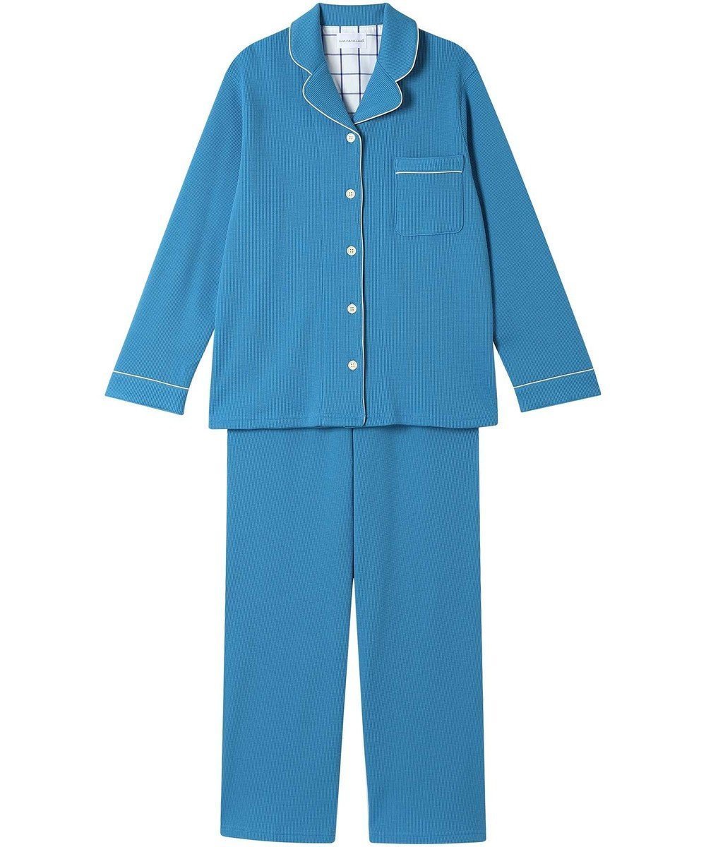 【ウンナナクール/une nana cool】のふわふわワッフルパシャマ インテリア・キッズ・メンズ・レディースファッション・服の通販 founy(ファニー) 　ファッション　Fashion　レディースファッション　Fashion for Women　チェック　Check, Plaid, Tartan　パイピング　Piping, Trim Design　パジャマ　Pajamas, Sleepwear　リラックス　Relax, Relaxed Fit　ワッフル　Waffle, Waffle Knit　おすすめ　Recommended / Our Picks　ギフト プレゼント　Gift / Present　BU|ID: prp329100004634156 ipo3291000000033681408