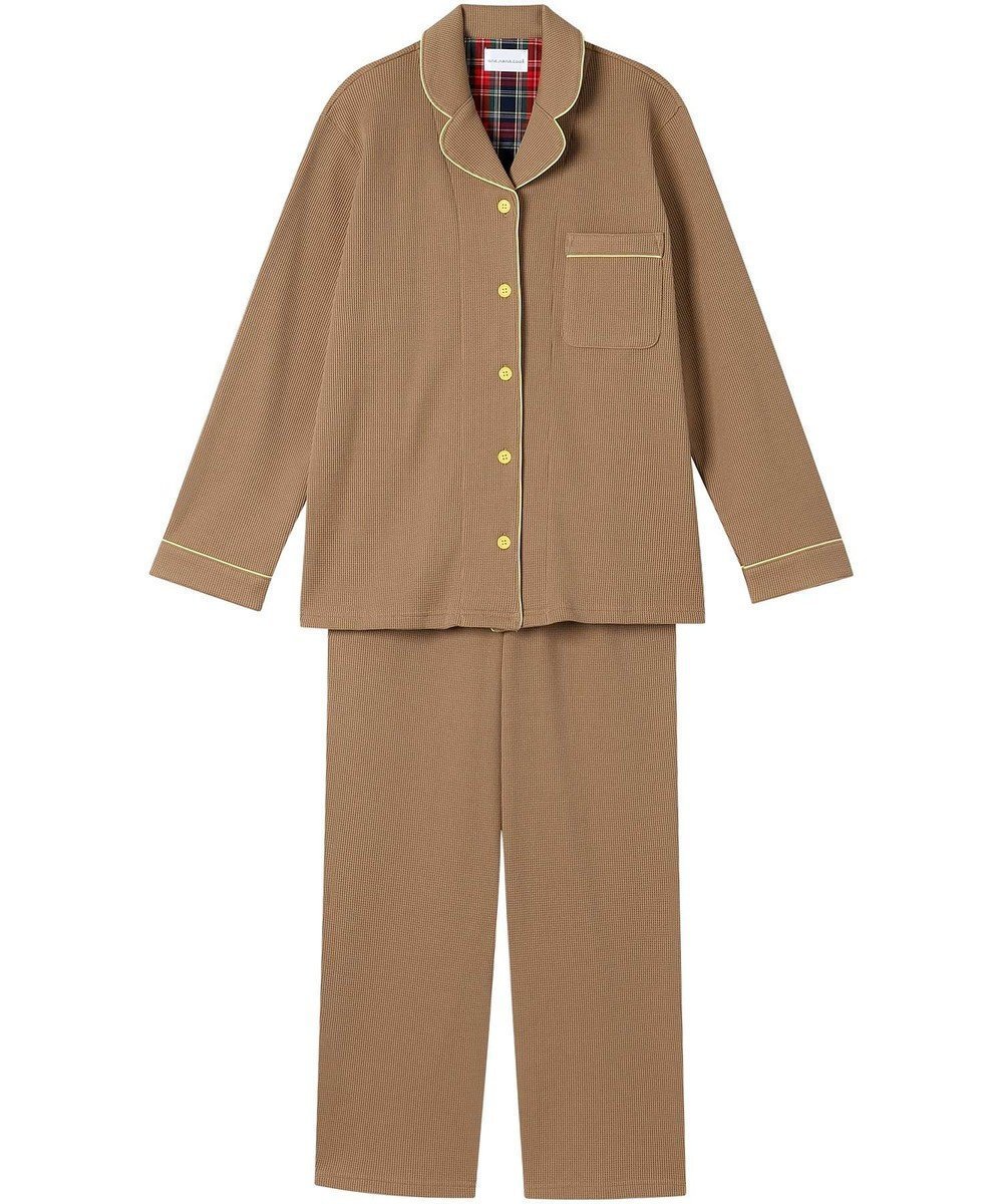 【ウンナナクール/une nana cool】のふわふわワッフルパシャマ インテリア・キッズ・メンズ・レディースファッション・服の通販 founy(ファニー) 　ファッション　Fashion　レディースファッション　Fashion for Women　チェック　Check, Plaid, Tartan　パイピング　Piping, Trim Design　パジャマ　Pajamas, Sleepwear　リラックス　Relax, Relaxed Fit　ワッフル　Waffle, Waffle Knit　おすすめ　Recommended / Our Picks　ギフト プレゼント　Gift / Present　OC|ID: prp329100004634156 ipo3291000000033681414