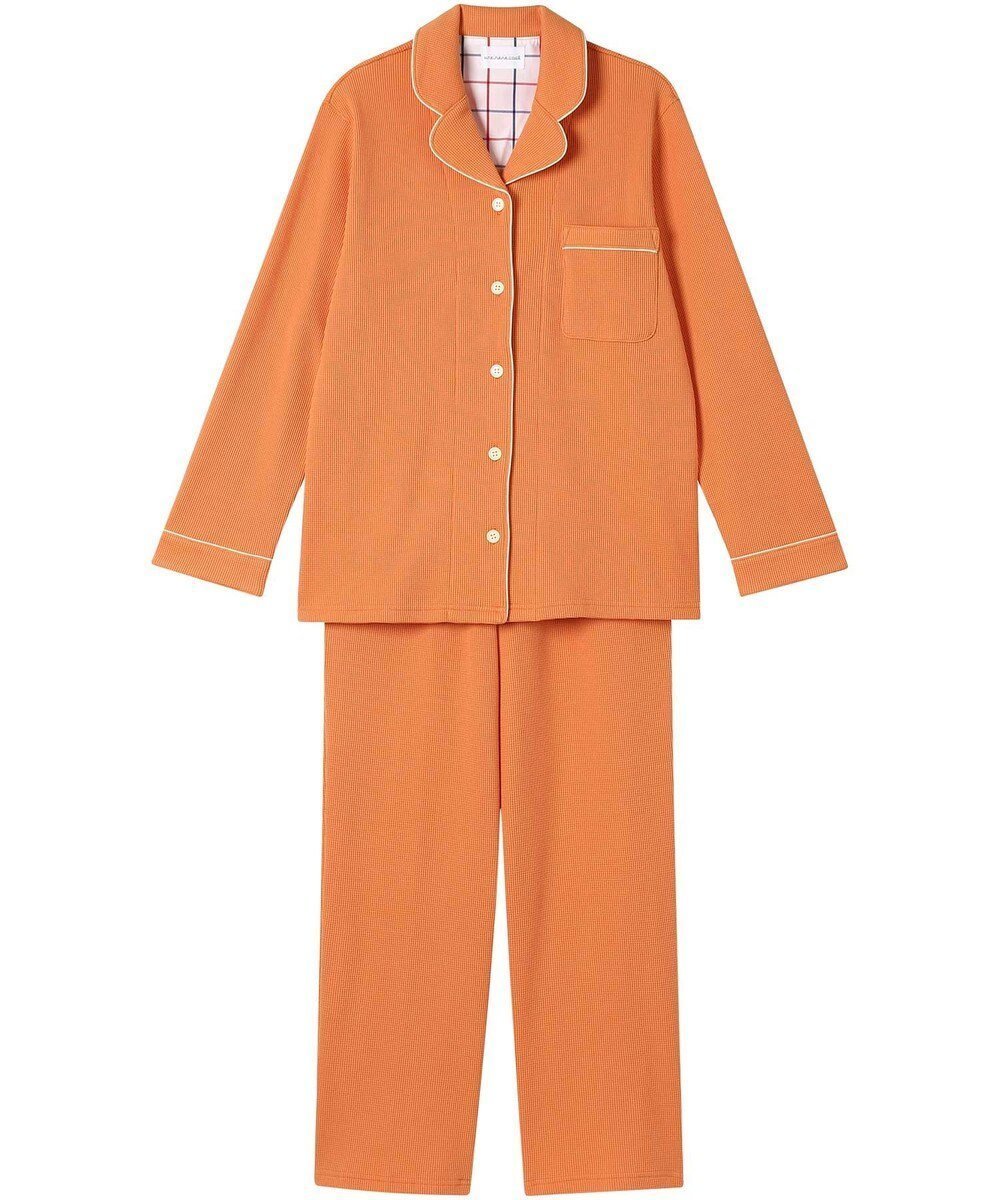 【ウンナナクール/une nana cool】のふわふわワッフルパシャマ インテリア・キッズ・メンズ・レディースファッション・服の通販 founy(ファニー) 　ファッション　Fashion　レディースファッション　Fashion for Women　チェック　Check, Plaid, Tartan　パイピング　Piping, Trim Design　パジャマ　Pajamas, Sleepwear　リラックス　Relax, Relaxed Fit　ワッフル　Waffle, Waffle Knit　おすすめ　Recommended / Our Picks　ギフト プレゼント　Gift / Present　OR|ID: prp329100004634156 ipo3291000000033681415