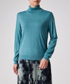 【ポール スミス/Paul Smith】の【洗える】ドレープウール ストライプ タートルネック ニット グレイッシュブルー|ID: prp329100004634289 ipo3291000000033623888