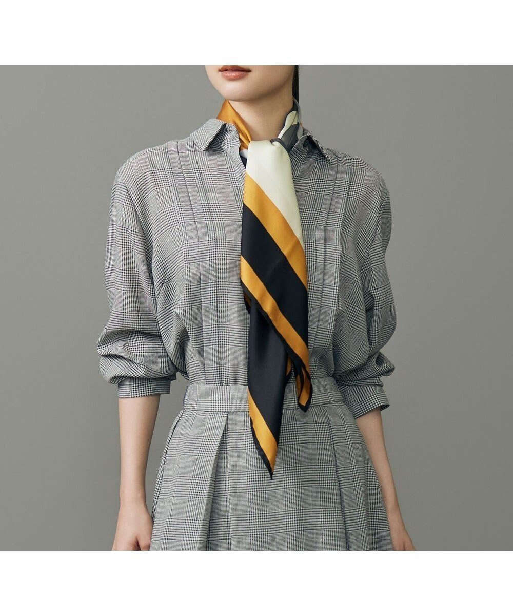 【自由区/JIYU-KU】のカラーブロックシルク スカーフ インテリア・キッズ・メンズ・レディースファッション・服の通販 founy(ファニー) 　ファッション　Fashion　レディースファッション　Fashion for Women　新作・新入荷　New Arrivals / New In　シルク　Silk, 100% Silk　スカーフ　Scarf, Neckwear　バンダナ　Bandana, Head Scarf　ブロック　Block, Solid Block Pattern　マスタード系|ID: prp329100004634302 ipo3291000000033365866