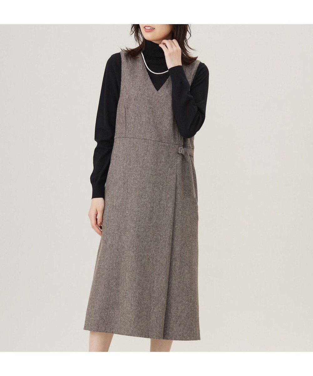 【ジェイ プレス/J.PRESS】の【WEB限定カラーあり】ツイードツイル ジャンパー ドレス インテリア・キッズ・メンズ・レディースファッション・服の通販 founy(ファニー) ファッション Fashion レディースファッション Fashion for Women スカート Skirts アシンメトリー Asymmetrical Style インナー Innerwear ストレッチ Stretch, Stretchy Fabric ツイード Twill, Twill Weave ドレス Dress, One-Piece フィット Fit, Slim Fit ポケット Pocket, Pocket Detail A/W・秋冬 Autumn/Winter エレガント 上品 Elegant ブラウン系|ID: prp329100004634324 ipo3291000000034322654