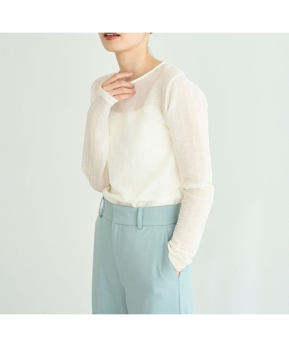 【アンフィーロ 自由区/UNFILO】のストレッチ レーストップス インテリア・キッズ・メンズ・レディースファッション・服の通販 founy(ファニー) ファッション Fashion レディースファッション Fashion for Women トップス・カットソー Cut & Sew Tops シャツ・ブラウス・オフィスカジュアル Elegant Blouses & Button-Ups ロングTシャツ・Tシャツ Longline T-Shirts & Tees カットソー・ベーシックTシャツ Cut-and-Sewn Tops / Stretch Tees & Basics アクセサリー Fashion Accessories インナー Innerwear カットソー Cut and Sewn Top ストレッチ Stretch, Stretchy Fabric ラッセル Raschel, Raschel Lace レーシー Lacy, Lace-Like レース Lace, Lace Fabric 春 Spring A/W・秋冬 Autumn/Winter 軽量 Lightweight, Ultra Light オフ|ID: prp329100004634338 ipo3291000000033873268