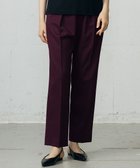 【自由区/JIYU-KU】の【洗える】TRスラブツイルテーパード パンツ ボルドー|ID: prp329100004634346 ipo3291000000033366341