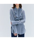 【ベイジ,/BEIGE,】のCALLERRY / シルク混ドットラッフルブラウス 人気、トレンドファッション・服の通販 founy(ファニー) ファッション Fashion レディースファッション Fashion for Women トップス・カットソー Cut & Sew Tops シャツ・ブラウス・オフィスカジュアル Elegant Blouses & Button-Ups インナー Innerwear エアリー Airy Texture カフス Cuff Design クラシカル Classical, Vintage-Inspired シルク Silk, 100% Silk ジャカード/ジャガード Jacquard, Woven Pattern ジャケット Jacket, Outerwear スリーブ Sleeve, Long Sleeve / Short Sleeve ドット Polka Dot, Dot Pattern フェミニン Feminine, Girly 夏 Summer S/S・春夏 SS, Spring/Summer, Warm Season A/W・秋冬 Autumn/Winter thumbnail Dull Blue|ID: prp329100004634382 ipo3291000000033366606