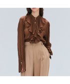 【ベイジ,/BEIGE,】のCALLERRY / シルク混ドットラッフルブラウス 人気、トレンドファッション・服の通販 founy(ファニー) ファッション Fashion レディースファッション Fashion for Women トップス・カットソー Cut & Sew Tops シャツ・ブラウス・オフィスカジュアル Elegant Blouses & Button-Ups インナー Innerwear エアリー Airy Texture カフス Cuff Design クラシカル Classical, Vintage-Inspired シルク Silk, 100% Silk ジャカード/ジャガード Jacquard, Woven Pattern ジャケット Jacket, Outerwear スリーブ Sleeve, Long Sleeve / Short Sleeve ドット Polka Dot, Dot Pattern フェミニン Feminine, Girly 夏 Summer S/S・春夏 SS, Spring/Summer, Warm Season A/W・秋冬 Autumn/Winter thumbnail Caramel|ID: prp329100004634382 ipo3291000000033366607