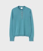 【ポール スミス/Paul Smith】の【洗える】ドレープウール ストライプ ヘンリーネック ニット グレイッシュブルー|ID: prp329100004634394 ipo3291000000033366678