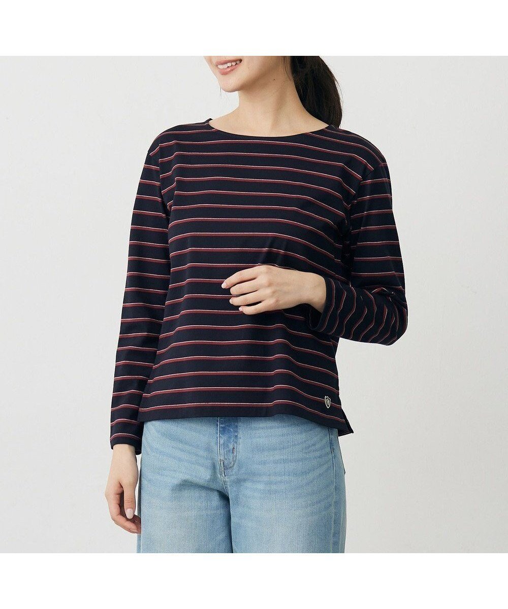 【ジェイ プレス/J.PRESS】のバスクボーダー カットソー 人気、トレンドファッション・服の通販 founy(ファニー) 　ファッション　Fashion　レディースファッション　Fashion for Women　トップス・カットソー　Cut & Sew Tops　シャツ・ブラウス・オフィスカジュアル　Elegant Blouses & Button-Ups　ロングTシャツ・Tシャツ　Longline T-Shirts & Tees　カットソー・ベーシックTシャツ　Cut-and-Sewn Tops / Stretch Tees & Basics　カットソー　Cut and Sewn Top　シルケット　Silket, Silky Cotton　シンプル　Simple, Minimal　スリット　Slit, Slit Detail　バスク　Basque, Basque Style　ボーダー　Border, Stripe　ヨーク　Yoke, Yoke Design　夏　Summer　定番　Standard, Basic Item　S/S・春夏　SS, Spring/Summer, Warm Season　無地　Plain, Solid Color　A/W・秋冬　Autumn/Winter　 other-1|ID: prp329100004634440 ipo3291000000033366995